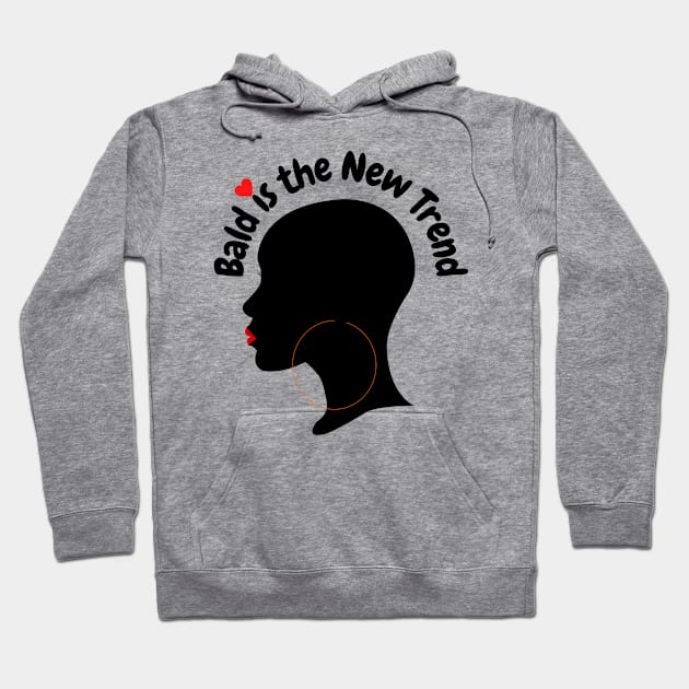 Africa Bald Fashion design ladies Hoodie by Murmurshi